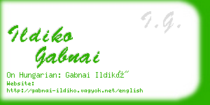 ildiko gabnai business card